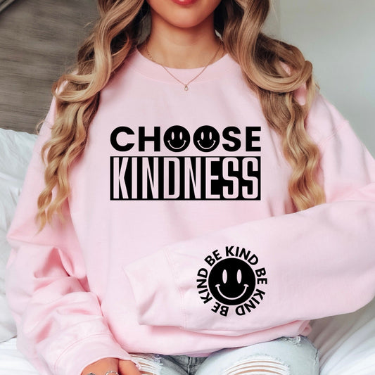 Choose Kindness front & sleeve screen print transfer