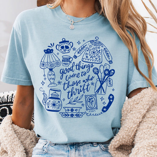 good things come to those who thrift screen print transfer•