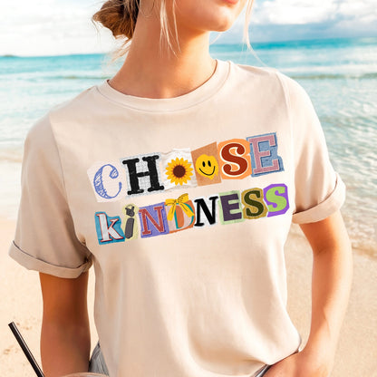 choose kindness clear film screen print