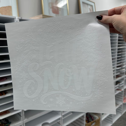 let it snow screen print transfer