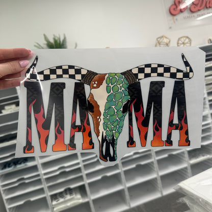 western MAMA clear film screen print
