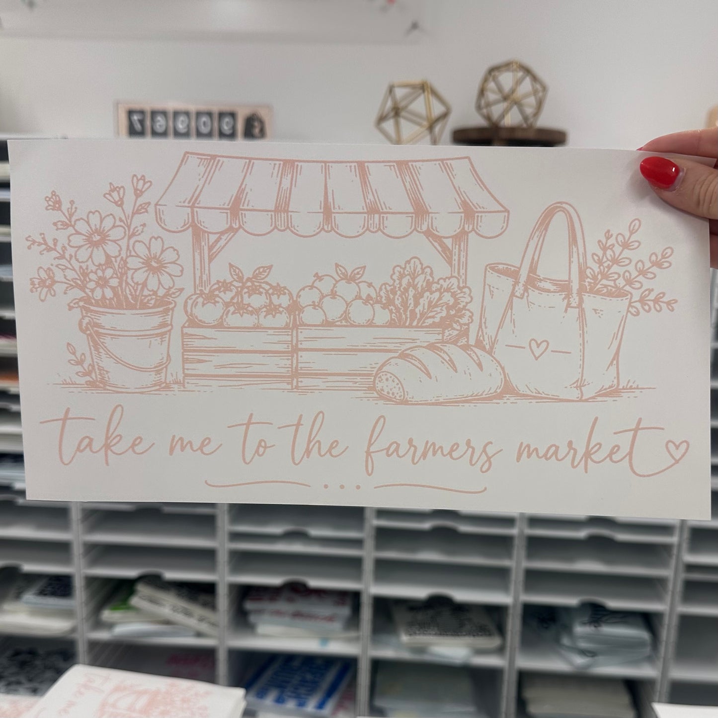 take me to the farmers market screen print transfer•