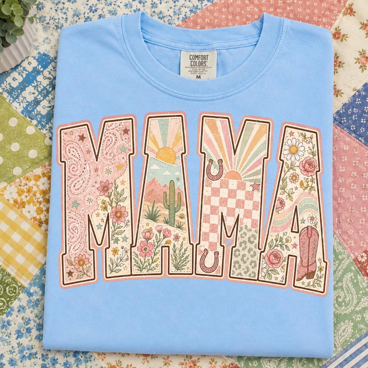 western MAMA clear film screen print