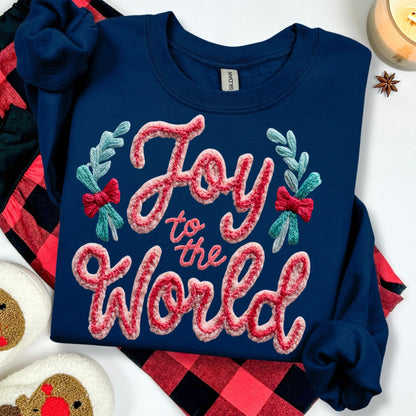 Joy to the world faux yarn clear film transfer