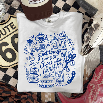 good things come to those who thrift screen print transfer