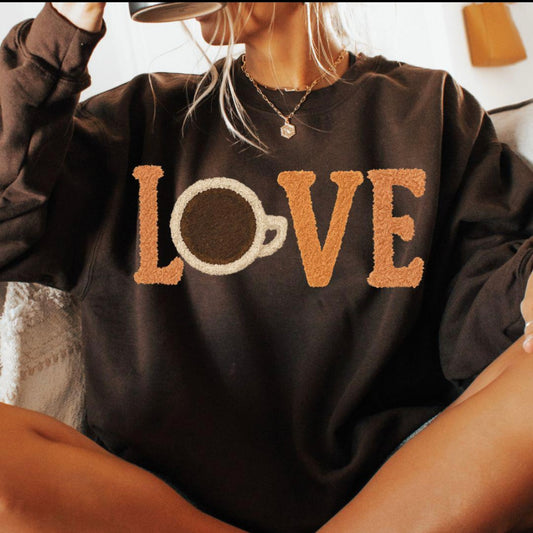 coffee LOVE clear film screen print