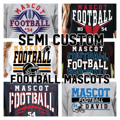 semi-custom FOOTBALL mascot (design set up only)