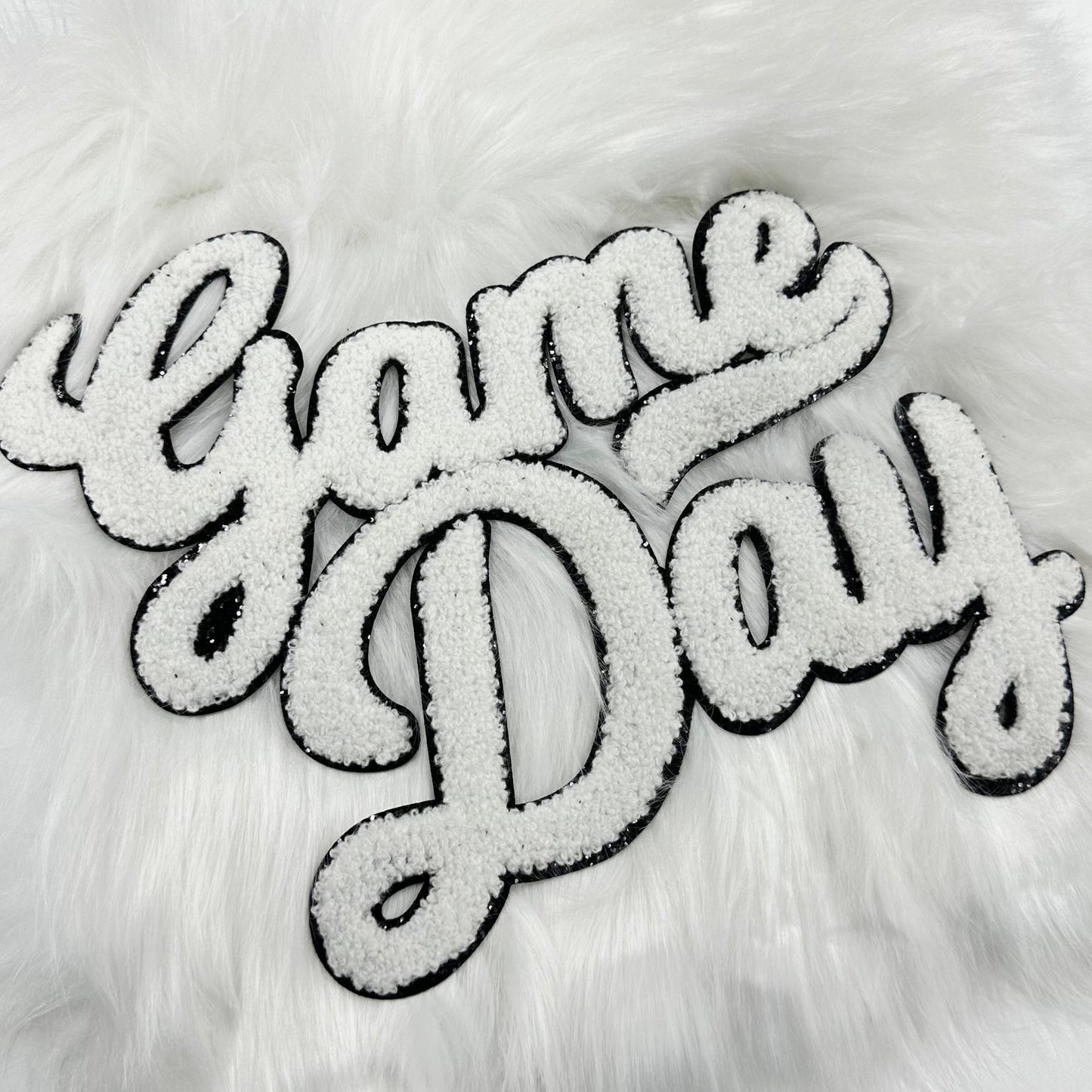 Chenille Patch - WHITE game day