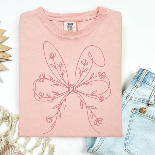 floral bunny ears screen print transfer•