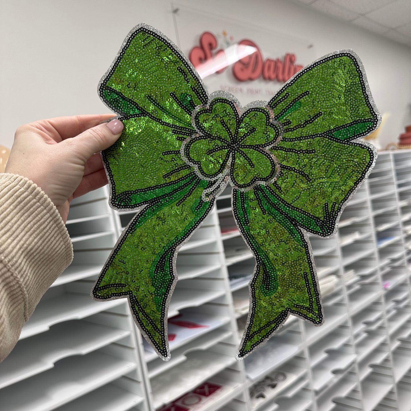 Sequins Patch - St Patty Bow