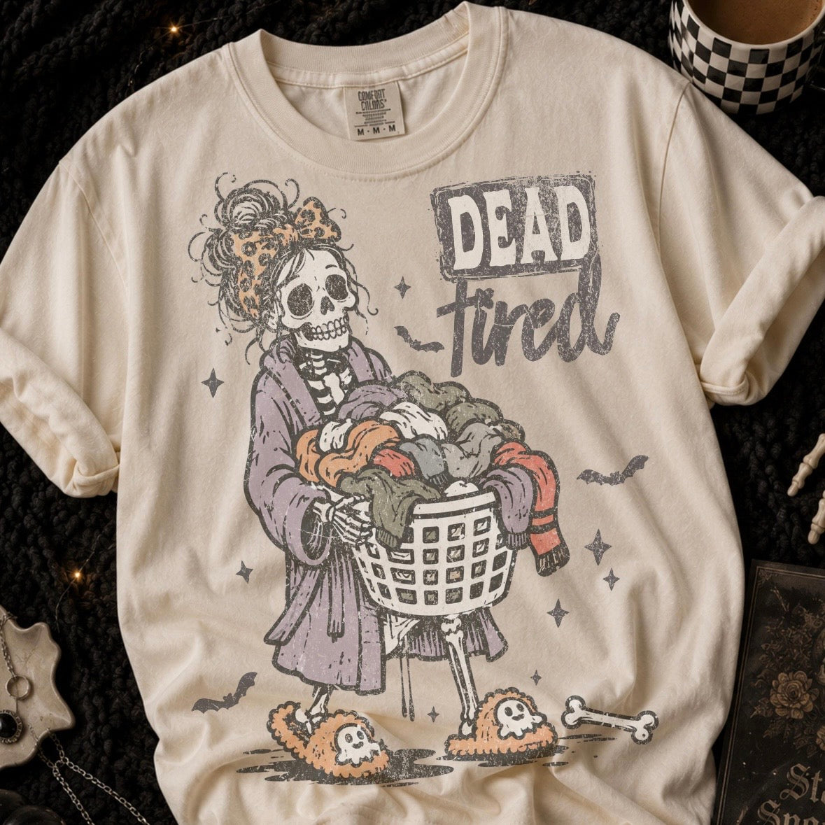 dead tired clear film screen print