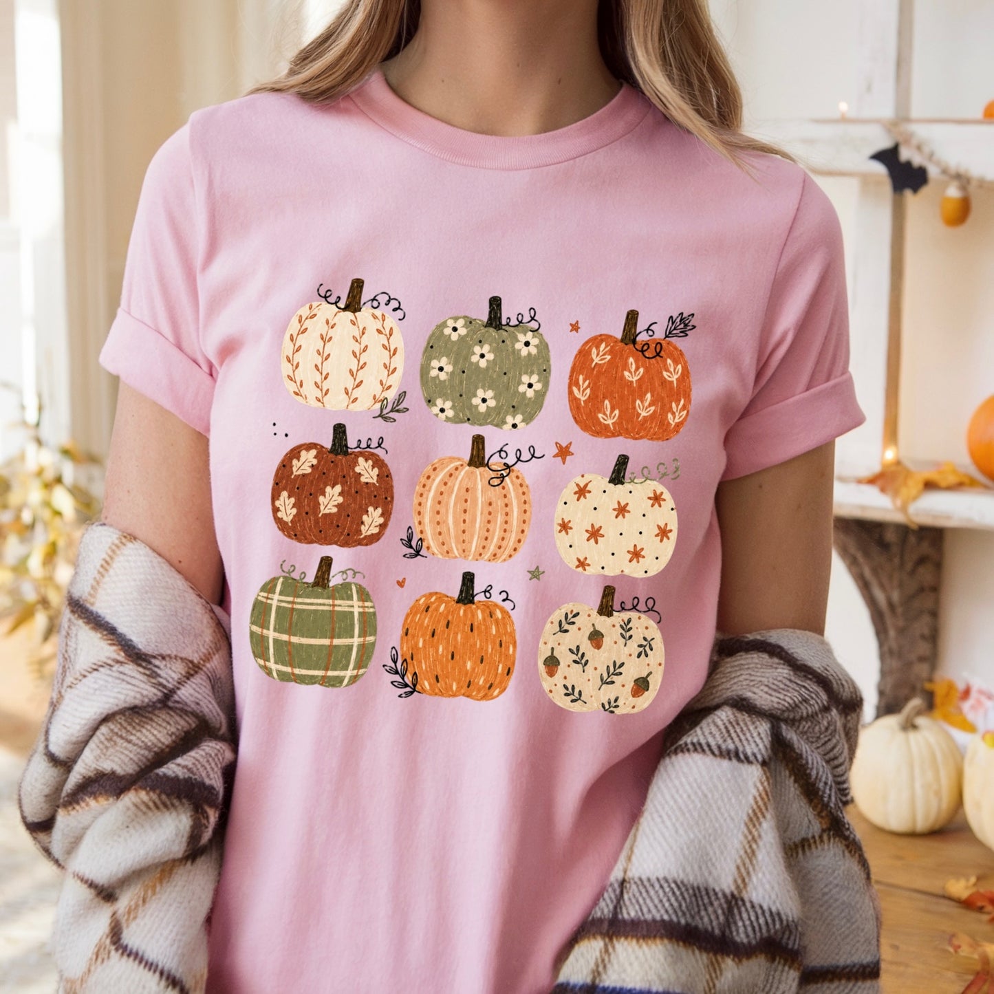 PRE-ORDER 5-7 BUSINESS DAY TAT whimsical pumpkin collage DTF