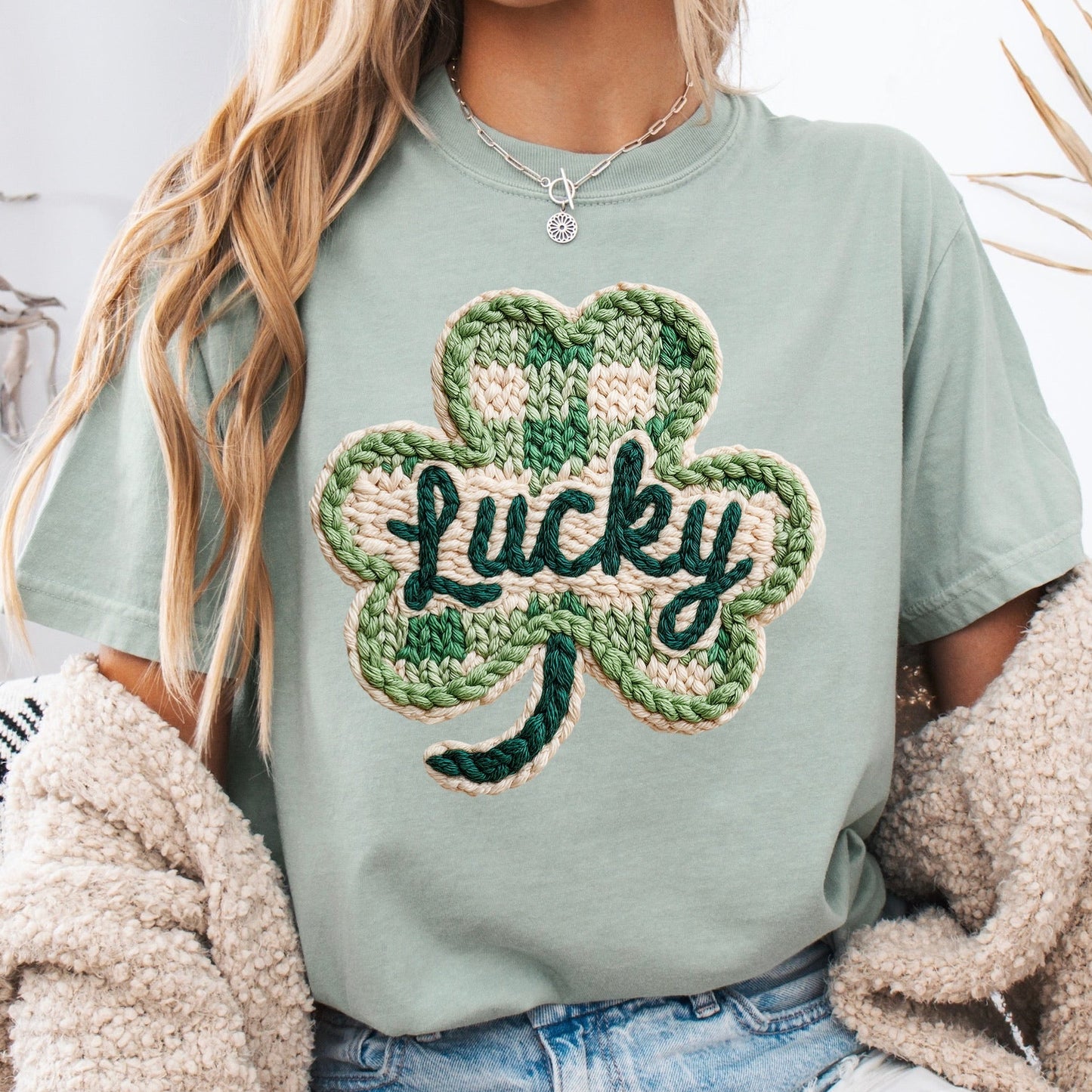 Lucky Shamrock clear film screen print