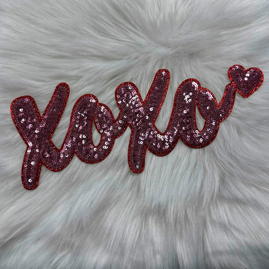 Sequins Patch - PINK/RED xoxo