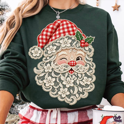 Lace Santa clear DTF PRE-ORDER 5-7 biz day tat