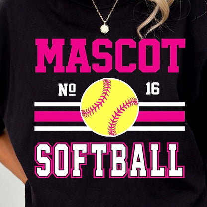 semi-custom SOFTBALL mascot (design set up only)