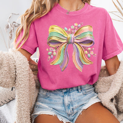 Easter Bow clear film screen print