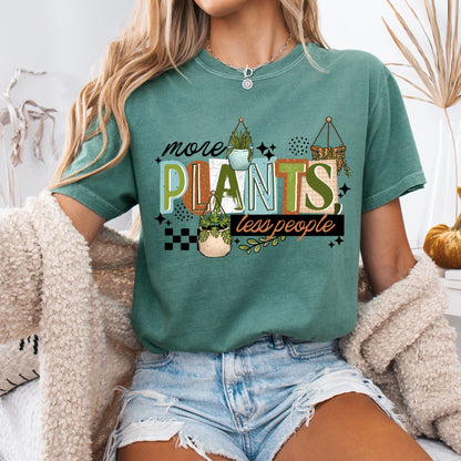 more plants less people clear film screen print