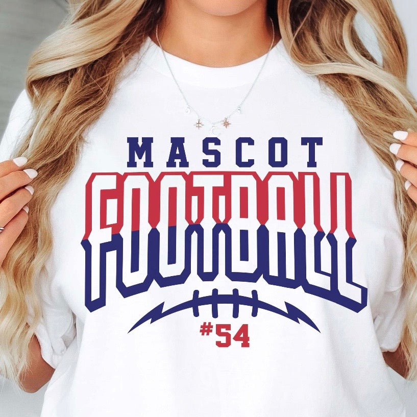 semi-custom FOOTBALL mascot (design set up only)