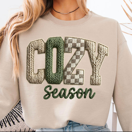 cozy season clear film screen print