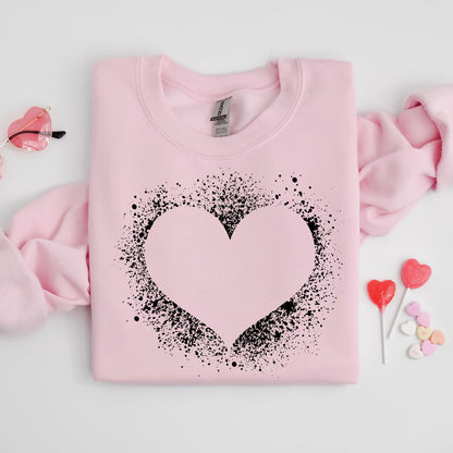 Splatter Heart screen print transfer