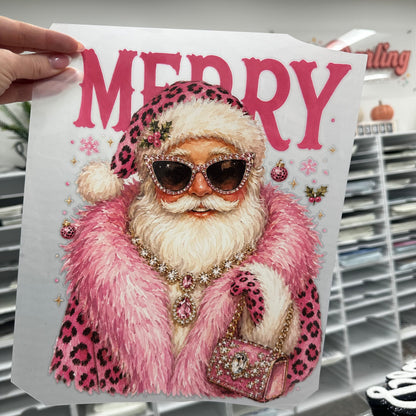 bougie merry santa clear film screen print•