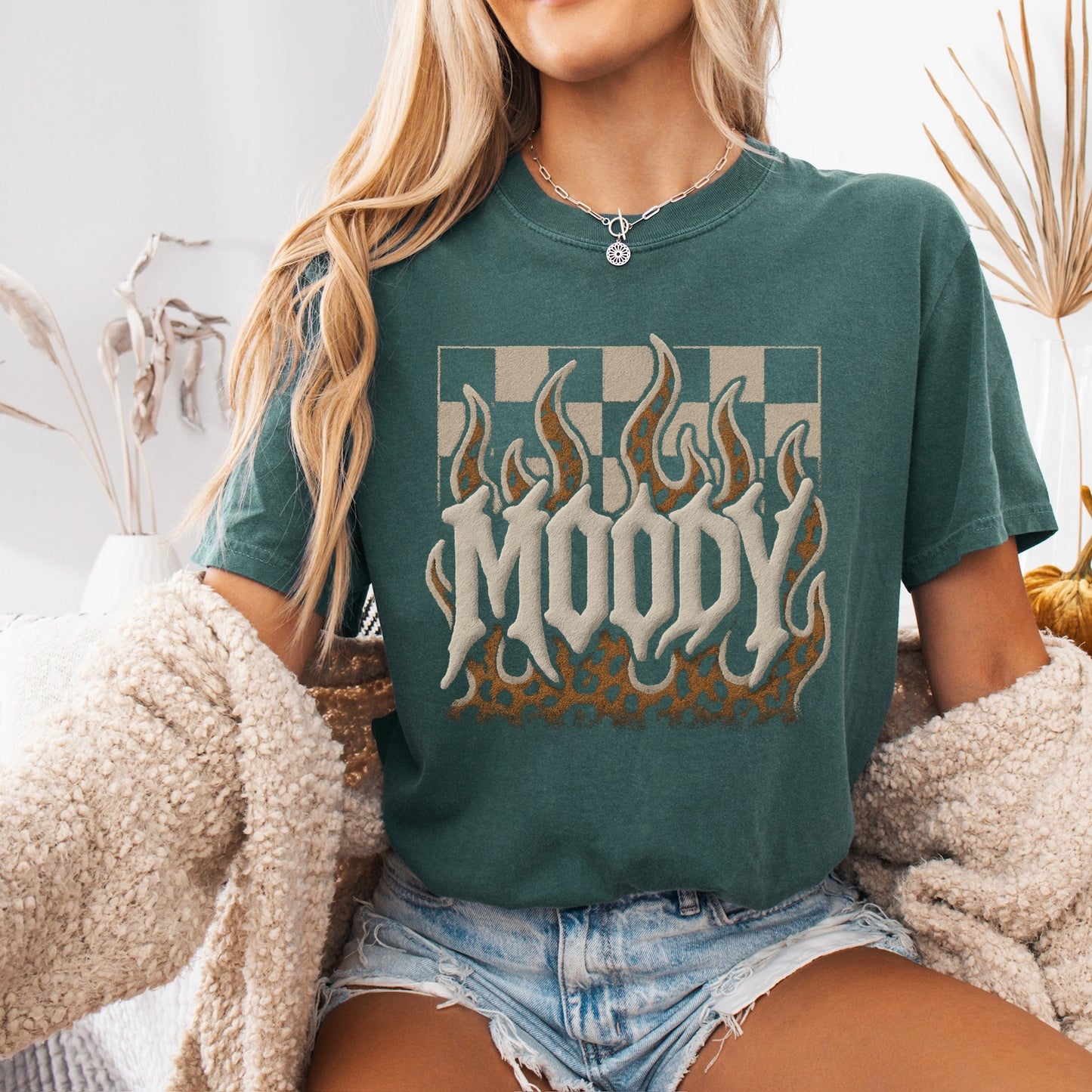 moody faux puff clear film screen print