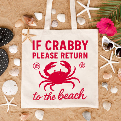 if crabby return to beach screen print transfer•