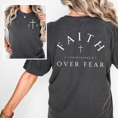 faith over fear screen print transfer