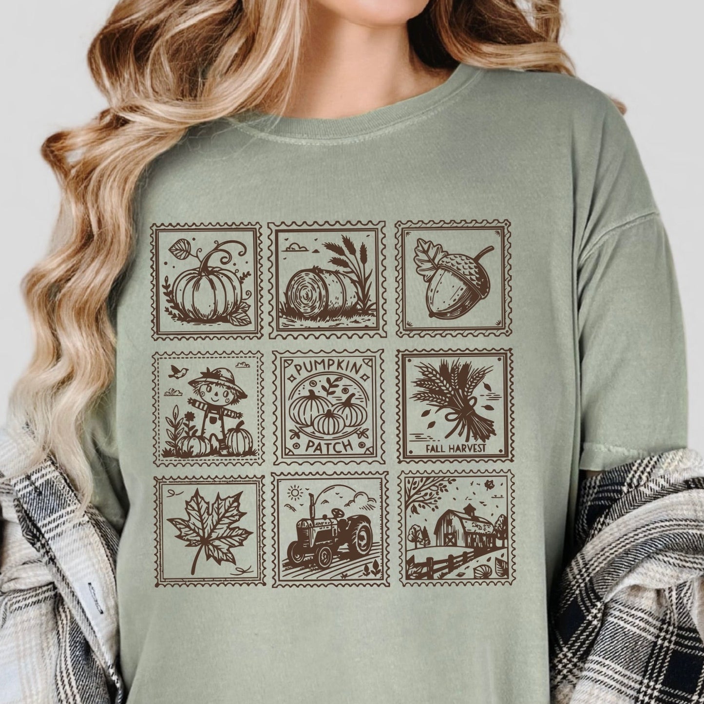 fall stamps screen print transfer•