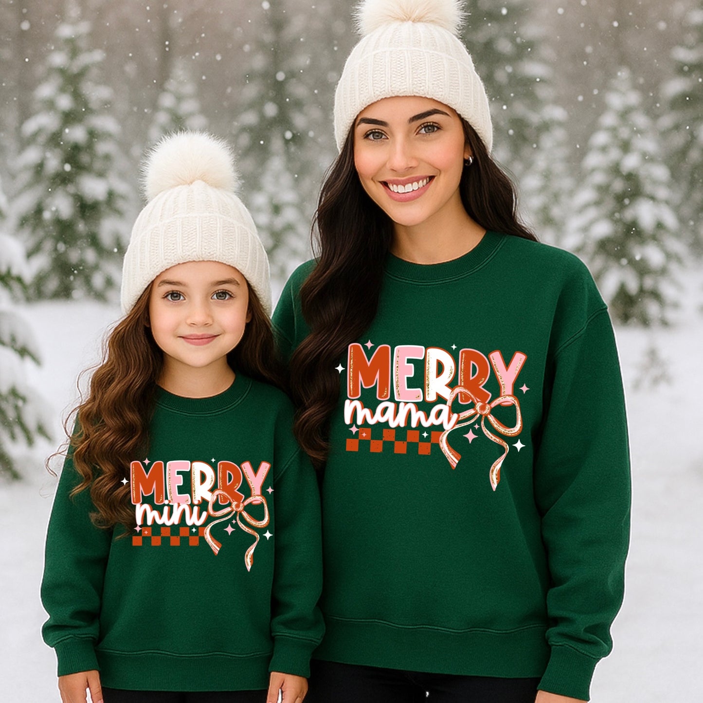 GLITTER Merry Mama & Mini clear film transfer