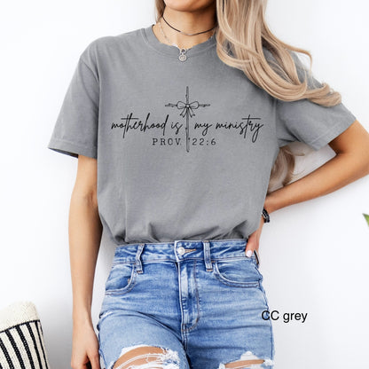 motherhood is my ministry screen print transfer