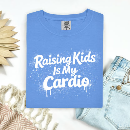 raising kids is my cardio screen print transfer