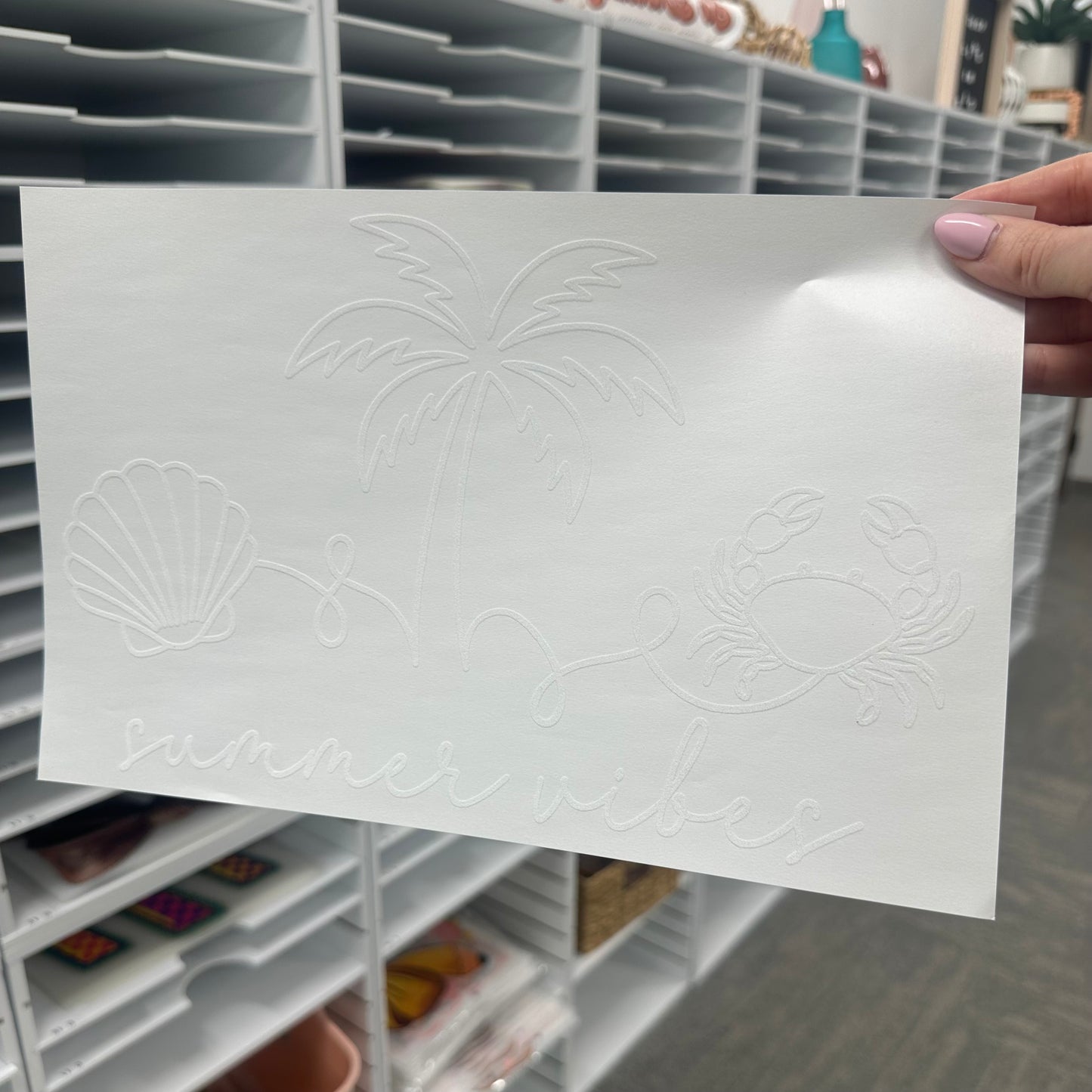 crab summer vibes line art screen print transfer•