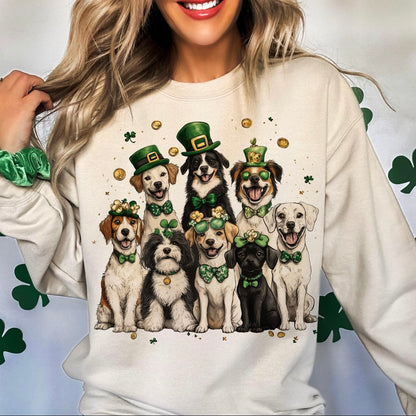 St. Patty's Dogs clear film screen print