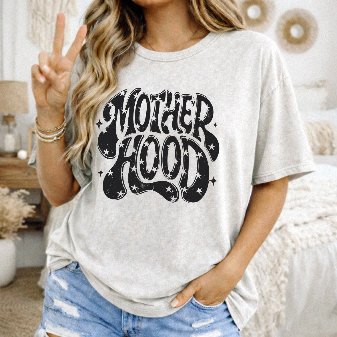 Motherhood retro screen print transfer•