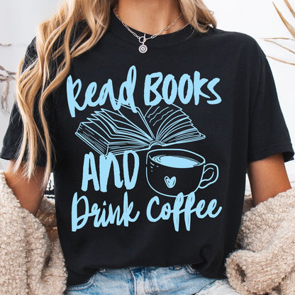 read books and drink coffee screen print transfer