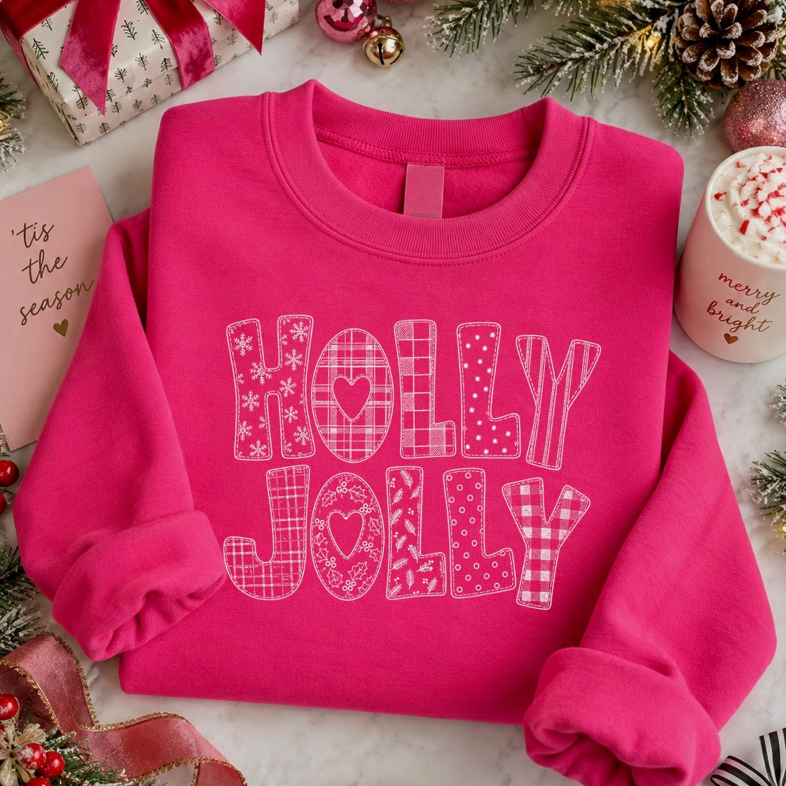 Holly Jolly screen print transfer