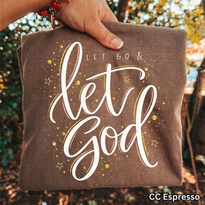 Let go & Let God clear film screen print