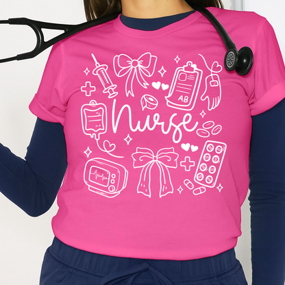 nurse doodles screen print transfer