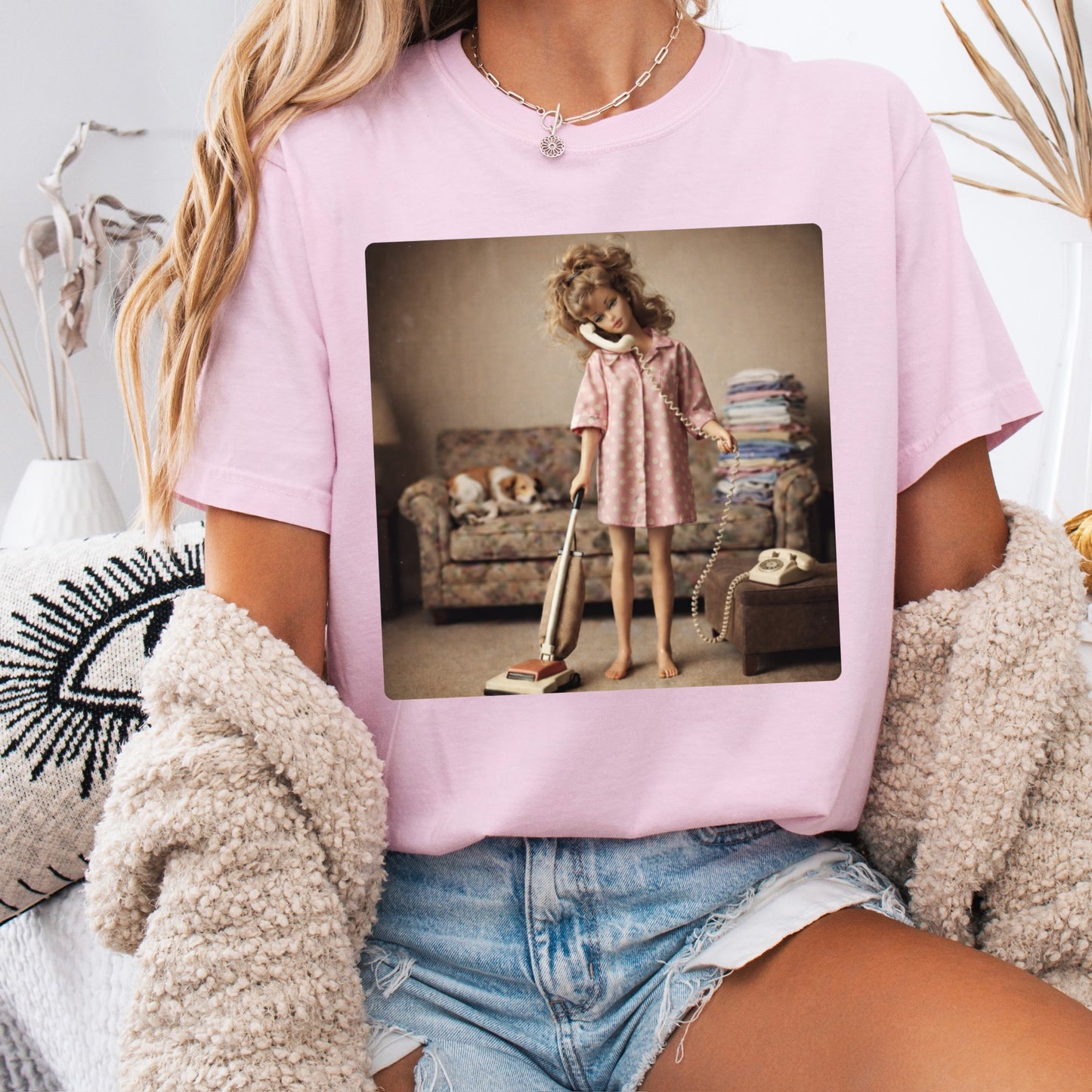 vintage mom barbie clear film screen print•