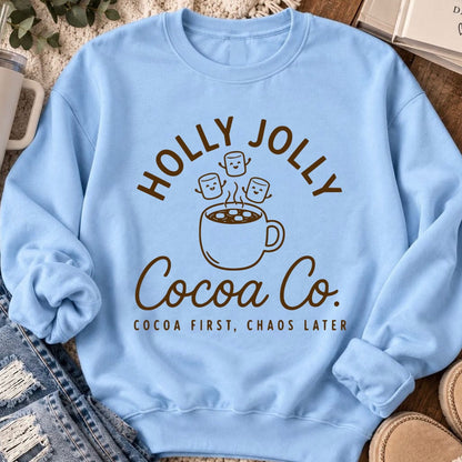 holly jolly cocoa co. screen print transfer•