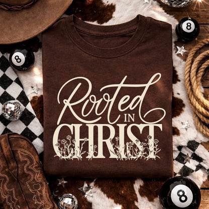 rooted in Christ screen print transfer•