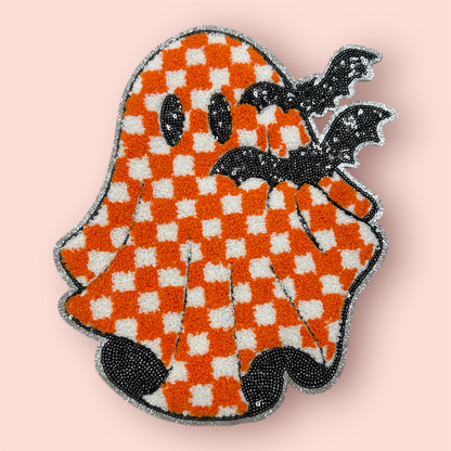 Chenille Patch - Checker Ghost
