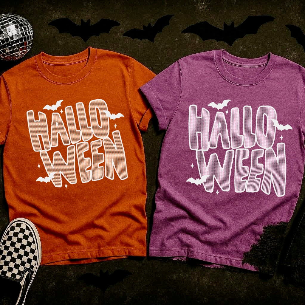 halloween stripe screen print transfer•