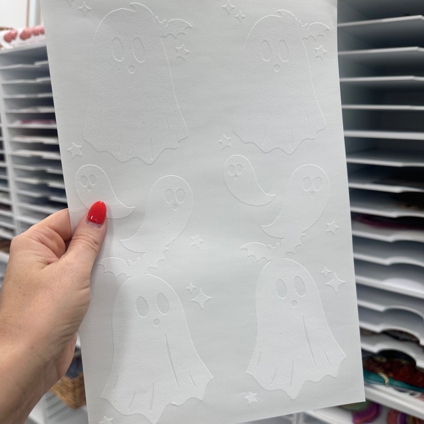 BOO + sleeves screen print transfer•