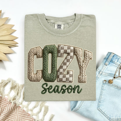 cozy season clear film screen print