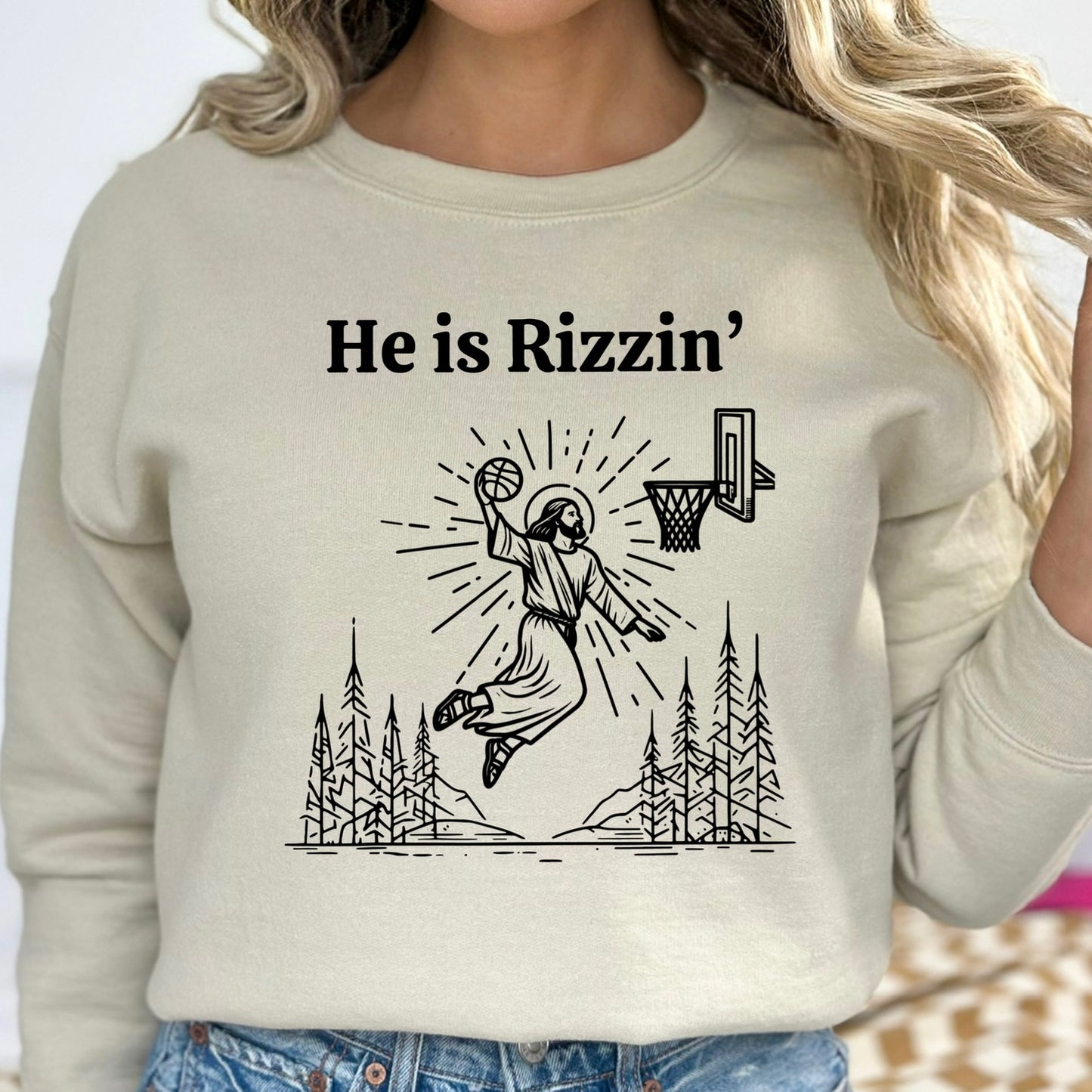 He is Rizzin' screen print transfer
