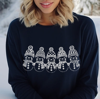metallic silver snowmen screen print transfer•