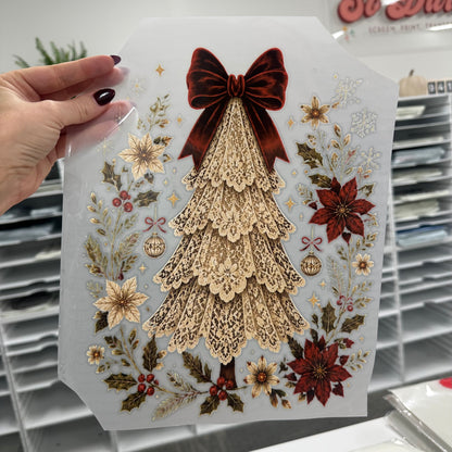 PRE-ORDER lace christmas tree DTF 5-7 biz day tat